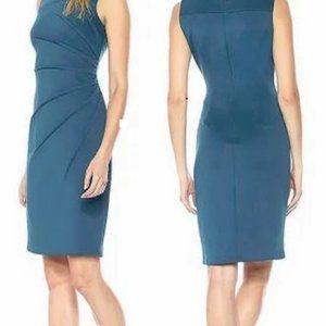 Calvin Klein Sunburst Sheath Dress, Teal, Sz 2